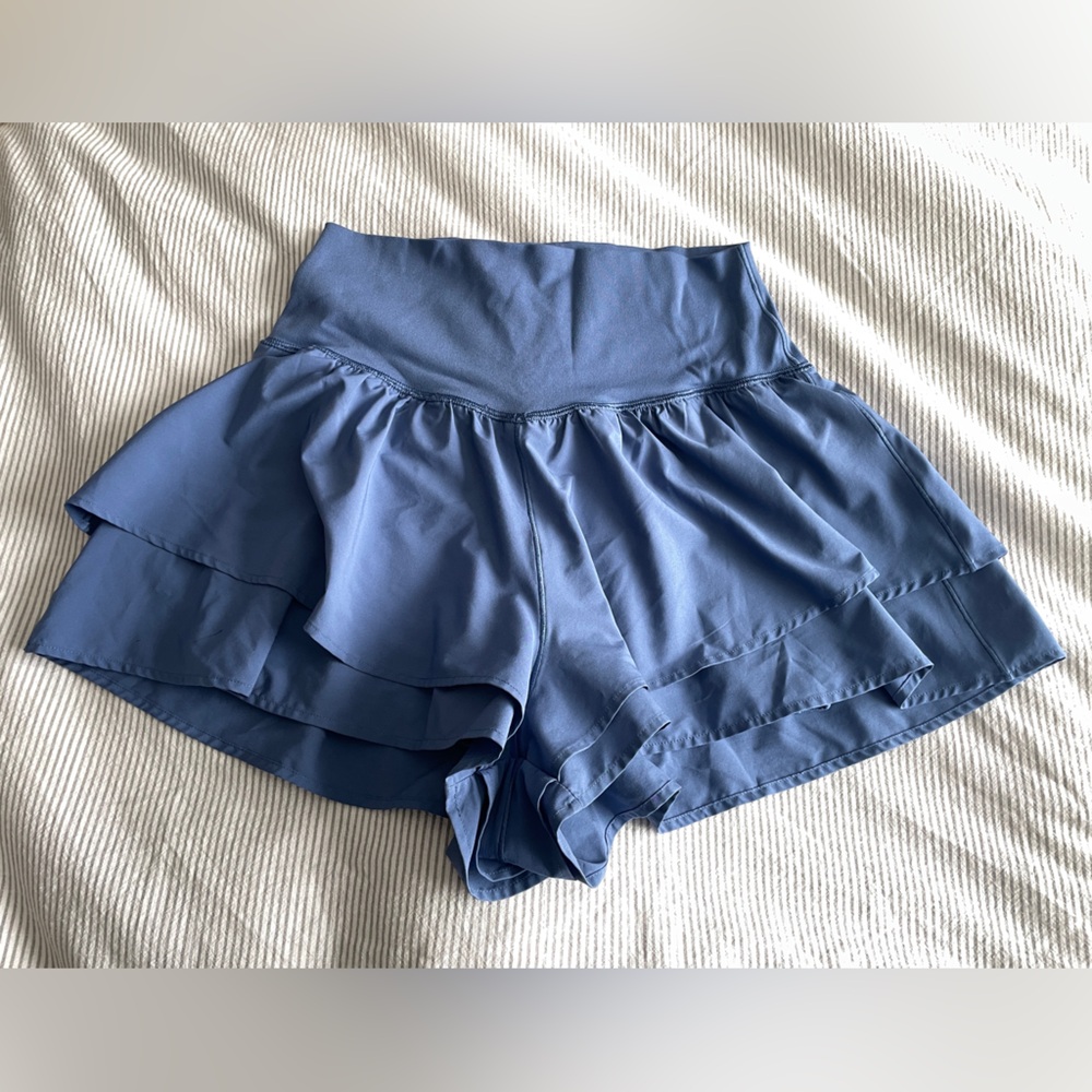 Aerie OFFLINE steel blue Ruffle Skort